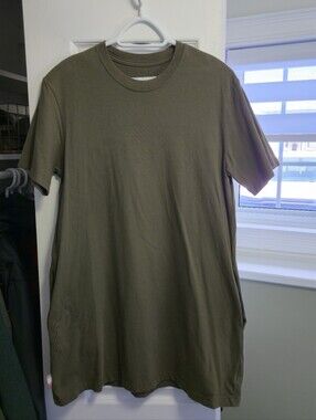Province Of Canada Cotton T-shirt Dress Olive Green